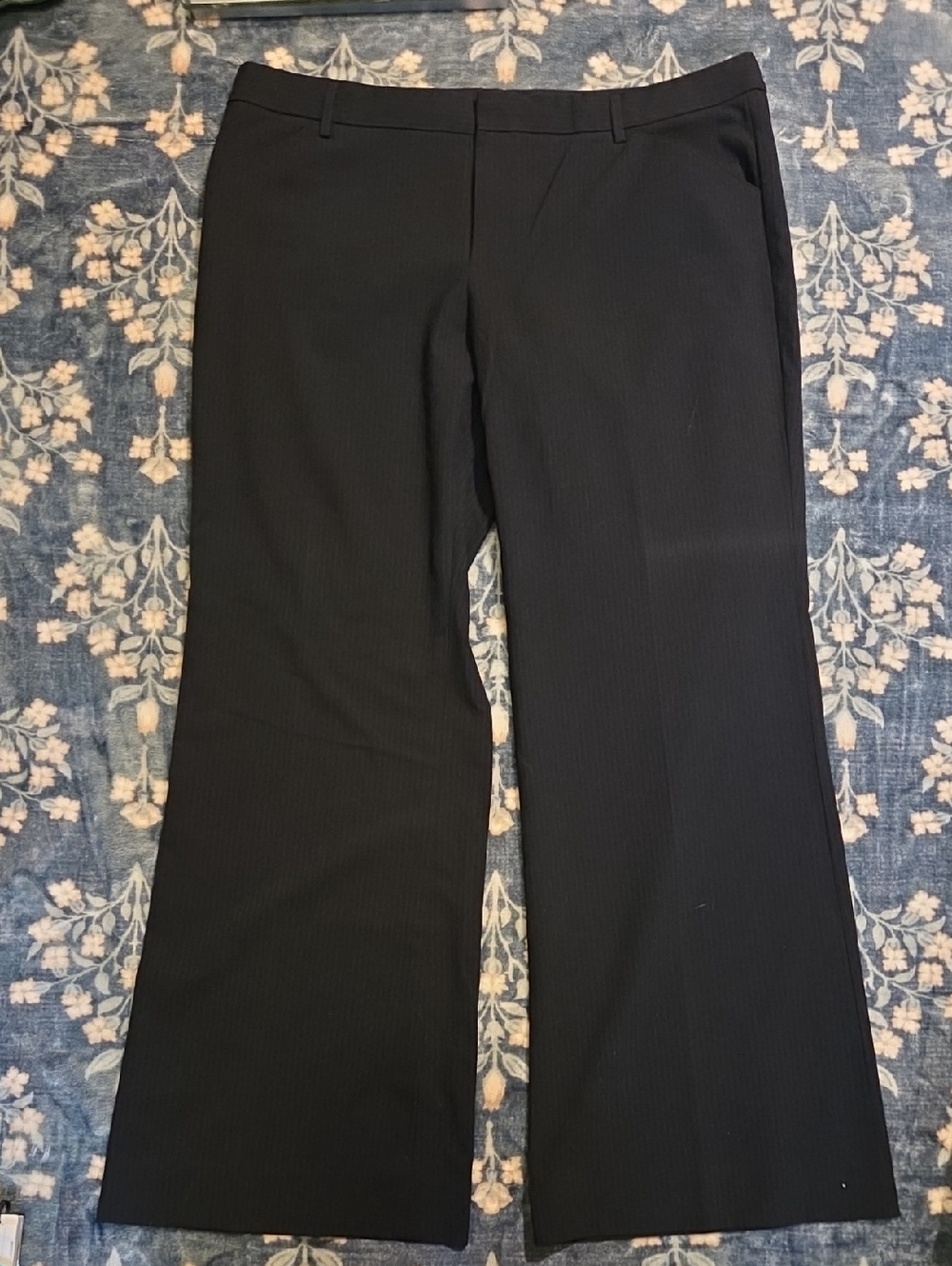GAP Women's Navy Blue Pinstripe Trouser Dress Pants